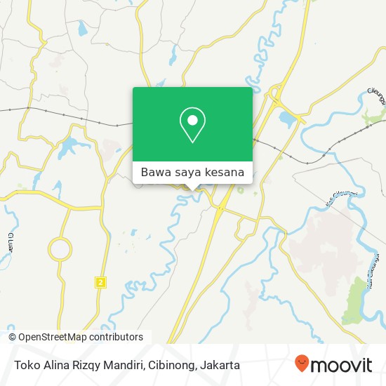 Peta Toko Alina Rizqy Mandiri, Cibinong