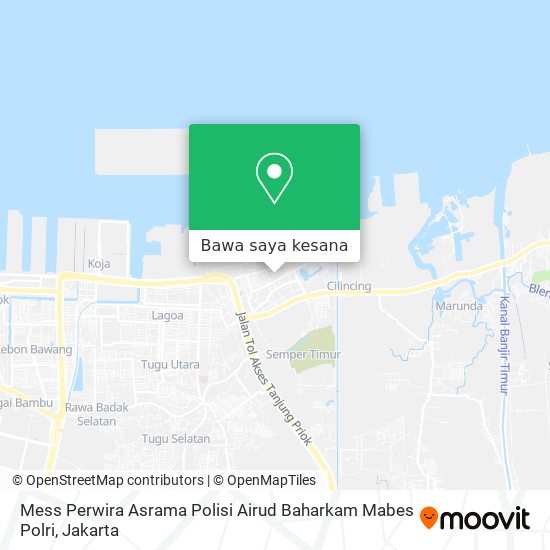 Peta Mess Perwira Asrama Polisi Airud Baharkam Mabes Polri