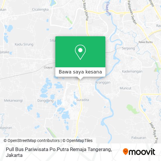 Peta Pull Bus Pariwisata Po.Putra Remaja Tangerang