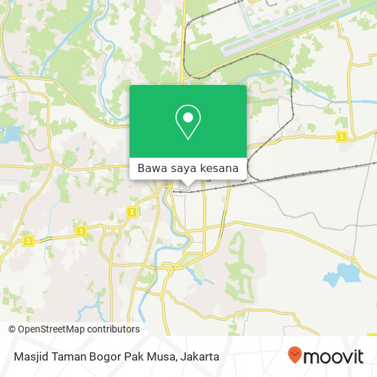 Peta Masjid Taman Bogor Pak Musa, Jalan Jend. Ahmad Yani Tangerang