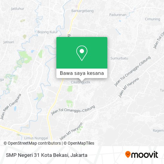 Peta SMP Negeri 31 Kota Bekasi