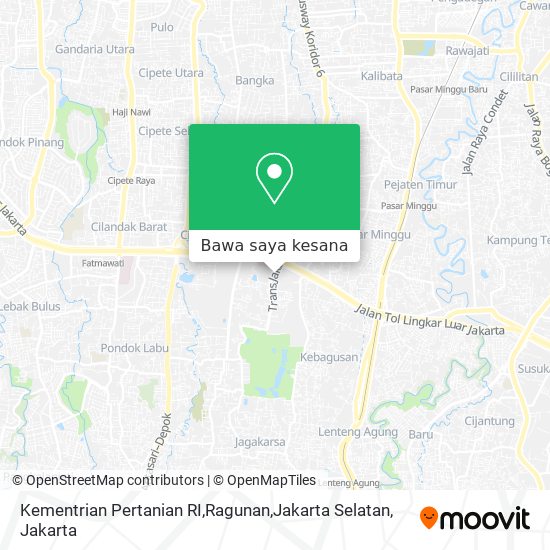 Peta Kementrian Pertanian RI,Ragunan,Jakarta Selatan