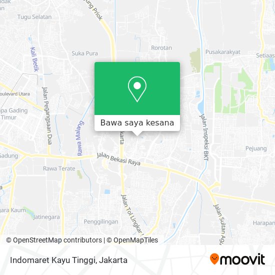 Peta Indomaret Kayu Tinggi