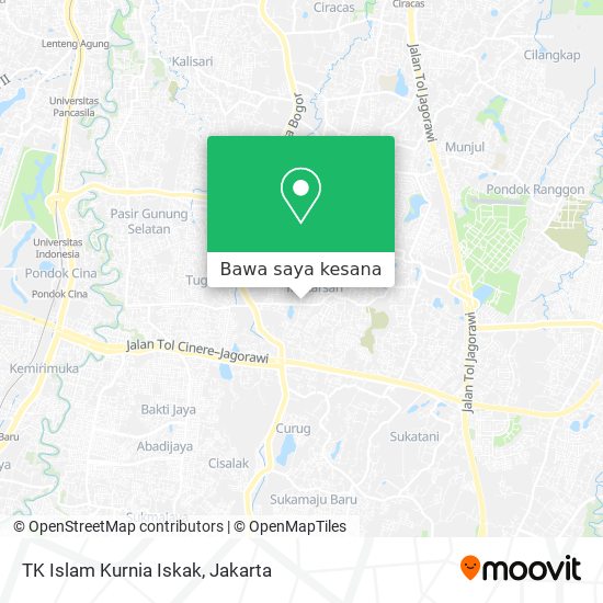 Peta TK Islam Kurnia Iskak