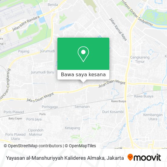 Peta Yayasan al-Manshuriyyah Kalideres Almaka