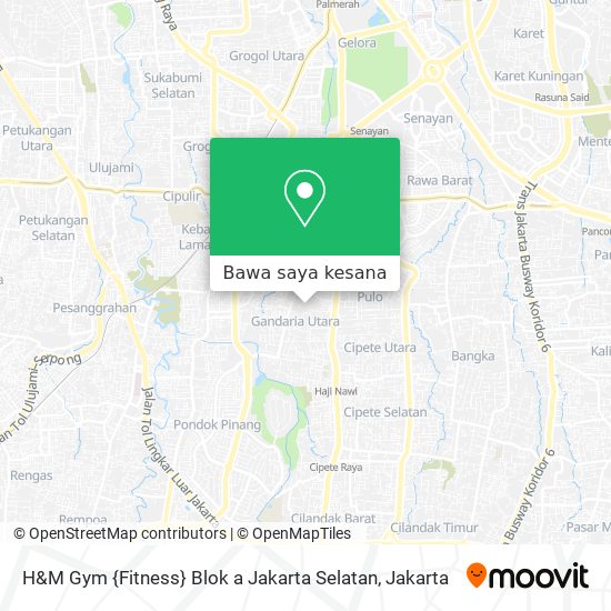 Peta H&M Gym {Fitness} Blok a Jakarta Selatan