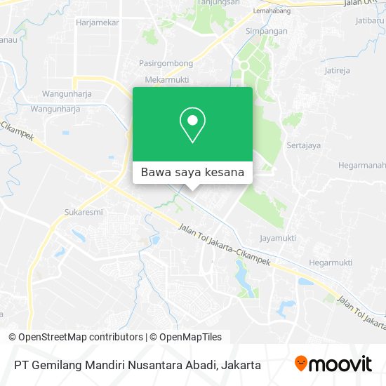 Peta PT Gemilang Mandiri Nusantara Abadi
