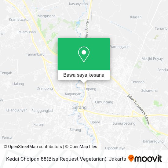 Peta Kedai Choipan 88(Bisa Request Vegetarian), Serang