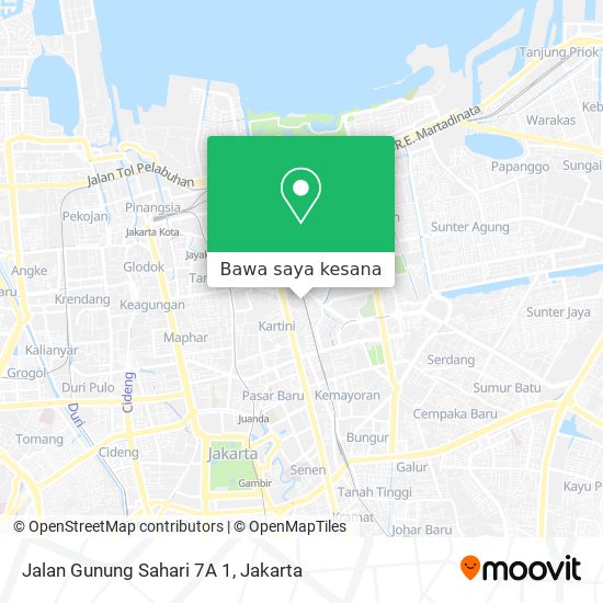 Peta Jalan Gunung Sahari 7A 1