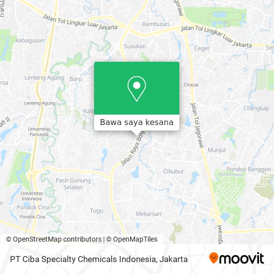 Peta PT Ciba Specialty Chemicals Indonesia