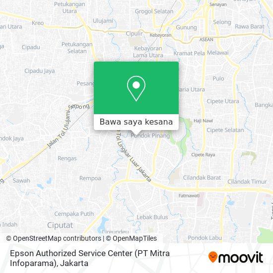 Peta Epson Authorized Service Center (PT Mitra Infoparama)