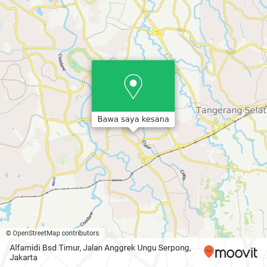 Peta Alfamidi Bsd Timur, Jalan Anggrek Ungu Serpong