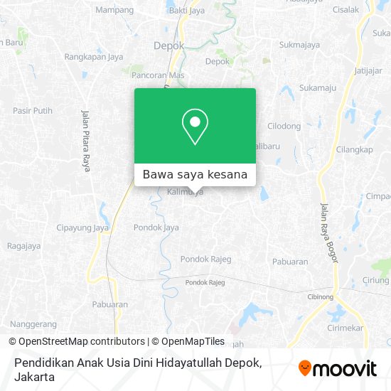 Peta Pendidikan Anak Usia Dini Hidayatullah Depok