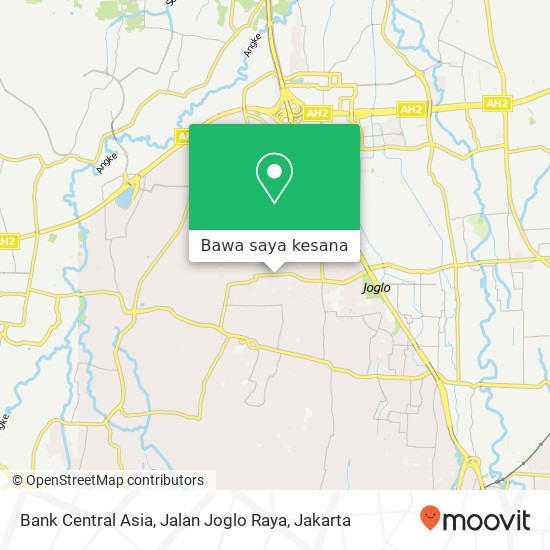 Peta Bank Central Asia, Jalan Joglo Raya