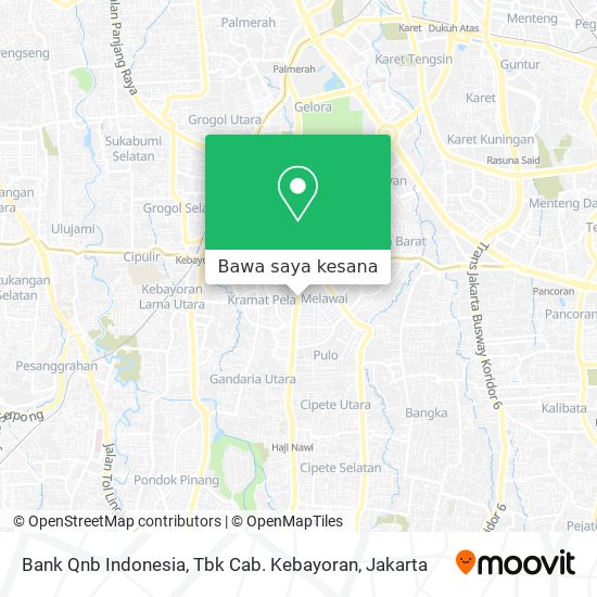 Peta Bank Qnb Indonesia, Tbk Cab. Kebayoran