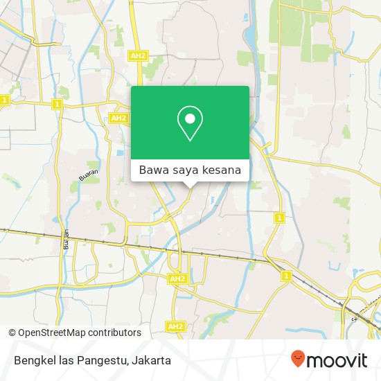 Peta Bengkel las Pangestu, Jalan Pulogebang Cakung