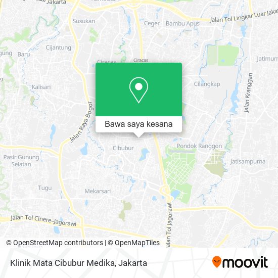 Peta Klinik Mata Cibubur Medika