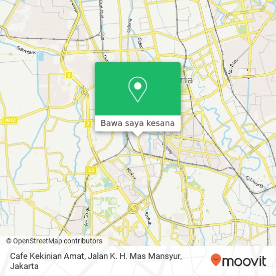 Peta Cafe Kekinian Amat, Jalan K. H. Mas Mansyur