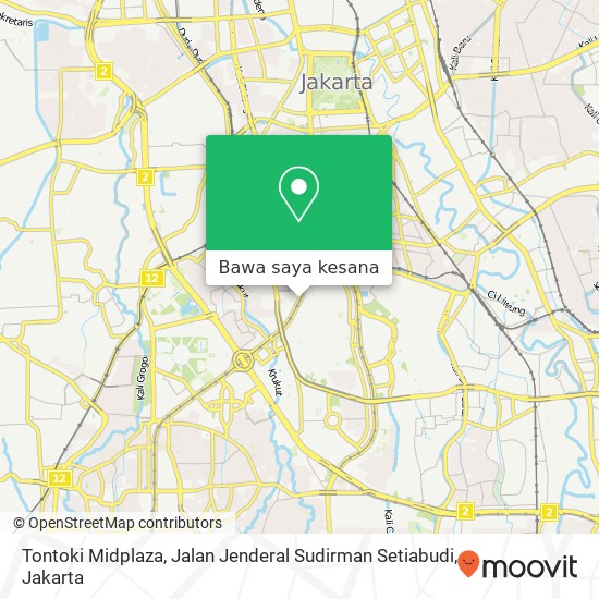 Peta Tontoki Midplaza, Jalan Jenderal Sudirman Setiabudi