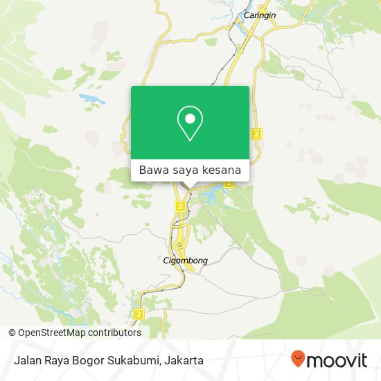 Peta Jalan Raya Bogor Sukabumi, Cigombong