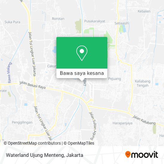 Peta Waterland Ujung Menteng
