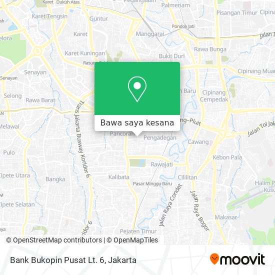 Peta Bank Bukopin Pusat Lt. 6