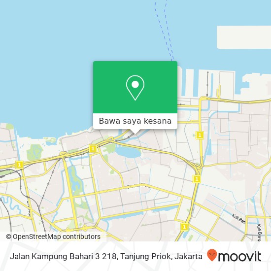 Peta Jalan Kampung Bahari 3 218, Tanjung Priok