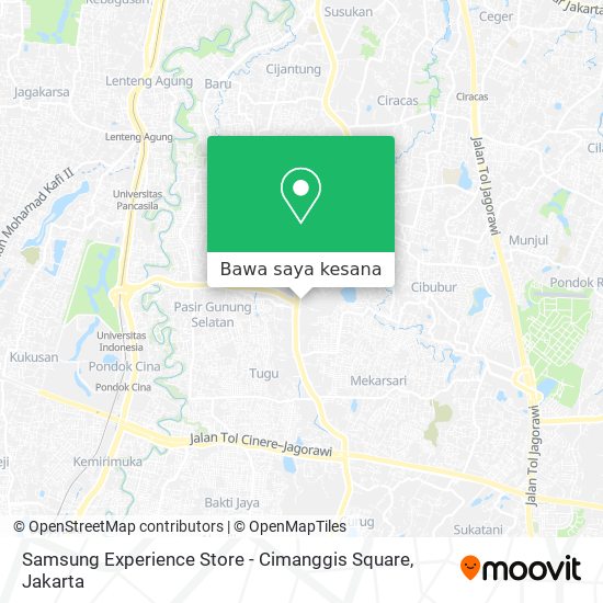 Peta Samsung Experience Store - Cimanggis Square