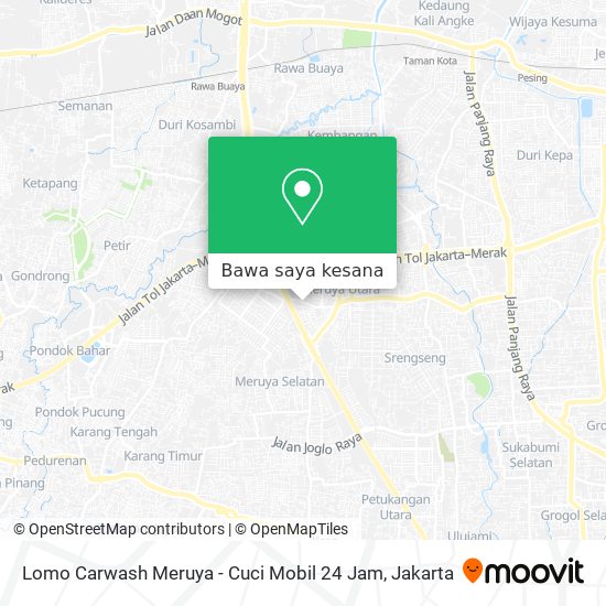 Peta Lomo Carwash Meruya - Cuci Mobil 24 Jam