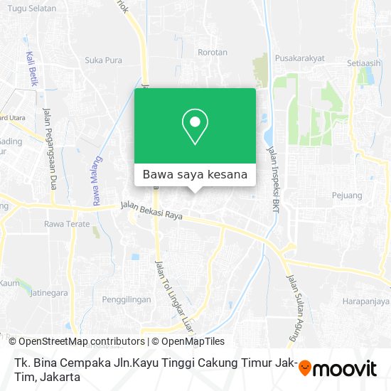 Peta Tk. Bina Cempaka Jln.Kayu Tinggi Cakung Timur Jak-Tim