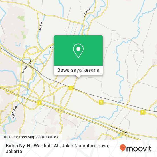 Peta Bidan Ny. Hj. Wardiah. Ab, Jalan Nusantara Raya