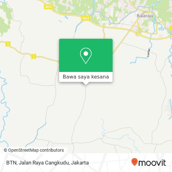 Peta BTN, Jalan Raya Cangkudu