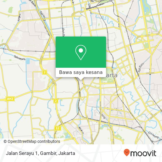 Peta Jalan Serayu 1, Gambir