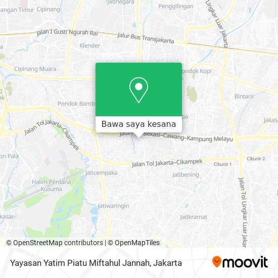 Peta Yayasan Yatim Piatu Miftahul Jannah