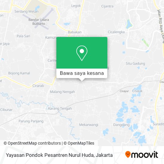 Peta Yayasan Pondok Pesantren Nurul Huda