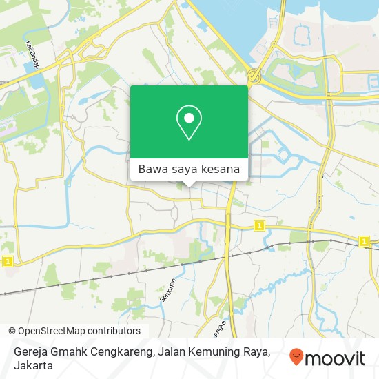 Peta Gereja Gmahk Cengkareng, Jalan Kemuning Raya