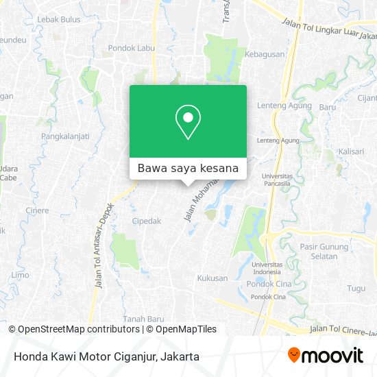 Peta Honda Kawi Motor Ciganjur