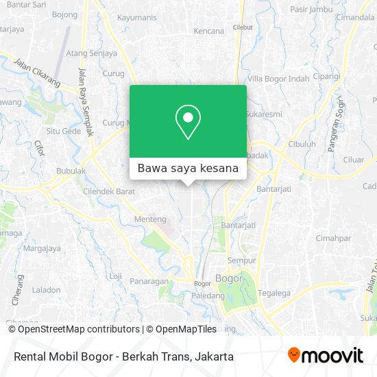 Peta Rental Mobil Bogor - Berkah Trans