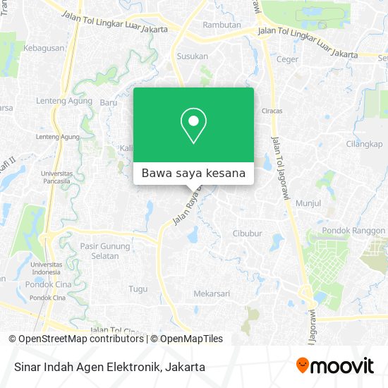 Peta Sinar Indah Agen Elektronik