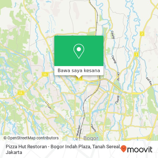 Peta Pizza Hut Restoran - Bogor Indah Plaza, Tanah Sereal