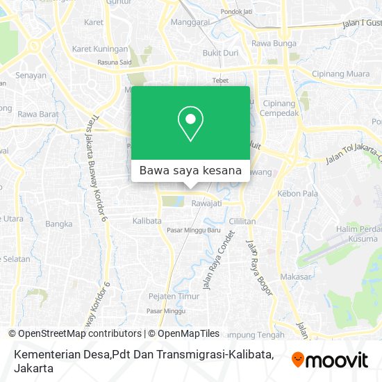 Peta Kementerian Desa,Pdt Dan Transmigrasi-Kalibata