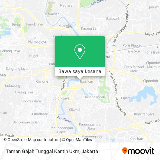 Peta Taman Gajah Tunggal Kantin Ukm