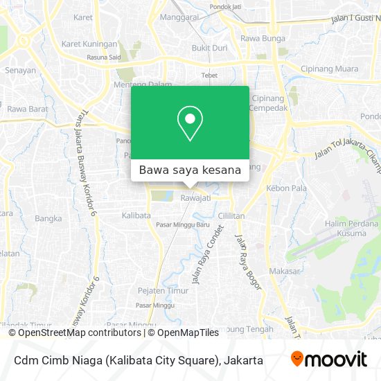 Peta Cdm Cimb Niaga (Kalibata City Square)