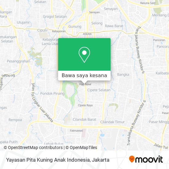 Peta Yayasan Pita Kuning Anak Indonesia