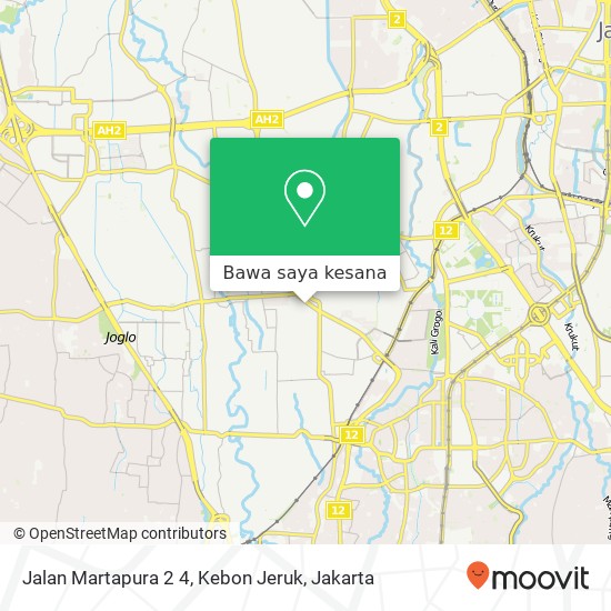 Peta Jalan Martapura 2 4, Kebon Jeruk