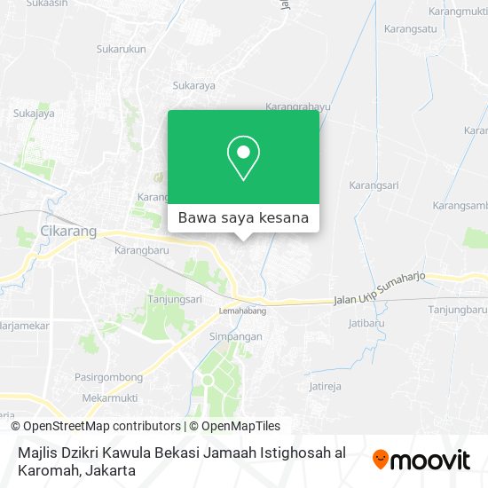 Peta Majlis Dzikri Kawula Bekasi Jamaah Istighosah al Karomah