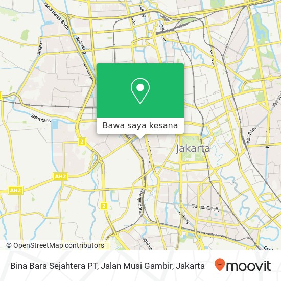 Peta Bina Bara Sejahtera PT, Jalan Musi Gambir