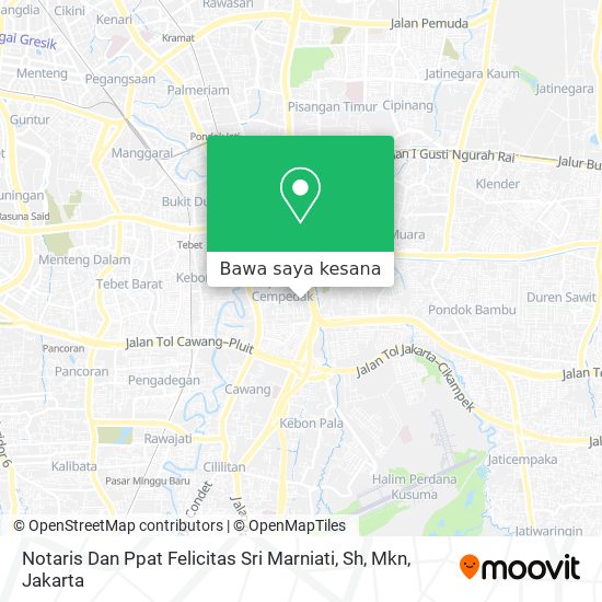 Peta Notaris Dan Ppat Felicitas Sri Marniati, Sh, Mkn