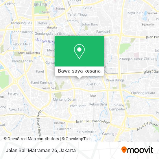 Peta Jalan Bali Matraman 26