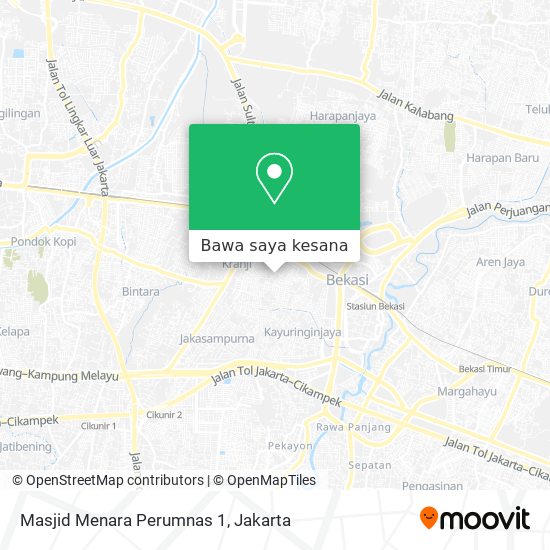 Peta Masjid Menara Perumnas 1